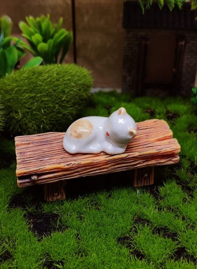 WitnyStore Tiny 1" White Brown Pointed Shorthair Cat Sleeping Curled Figurine - Miniature Hand Made Painted Ceramic Cats Kitten Feline Animal Cute Porcelain Decorative Collectible Figure Décor Gifts - Image 4